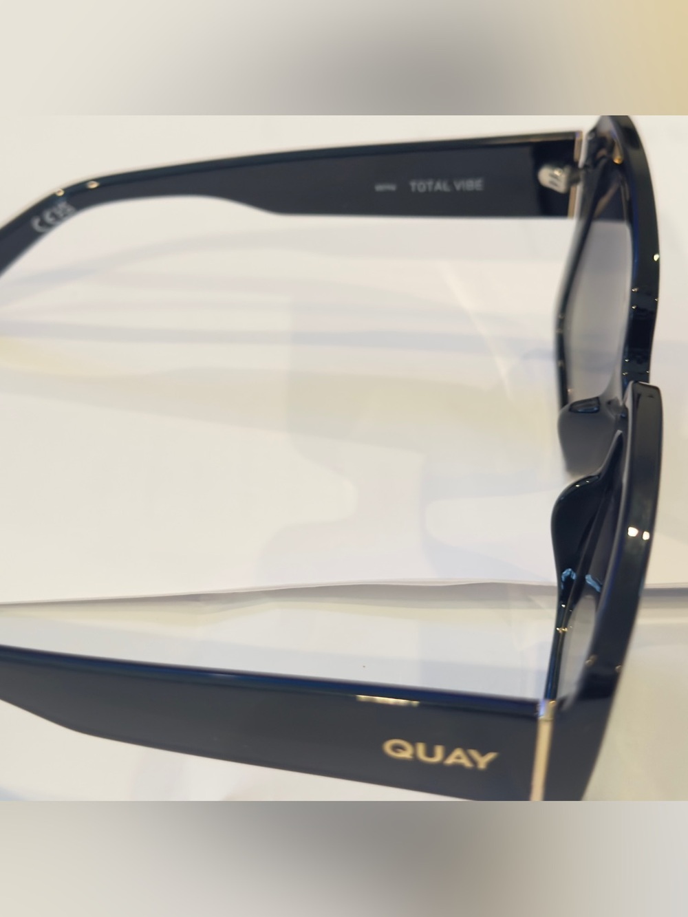 Quay Australia Black Frame Sunglasses with Gradient Green Lenses - Picture 5 of 6